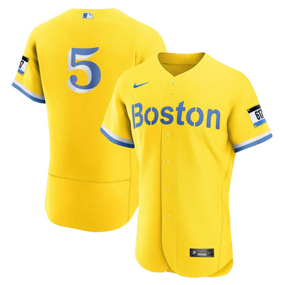 Boston Red Sox Yellow Jersey - All Stitched