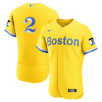 Boston Red Sox Yellow Jersey - All Stitched