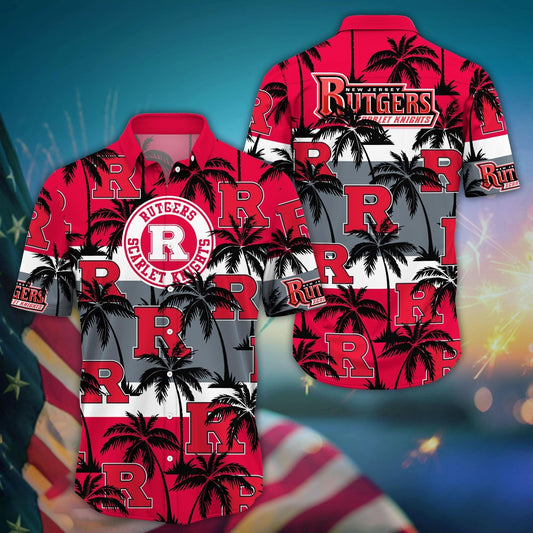 Rutgers Scarlet Knights - Aloha Shirt Trending Summer - Gift For Fan 