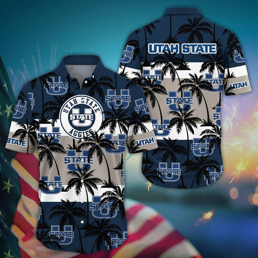 Utah State Aggies - Aloha Shirt Trending Summer - Gift For Fan 