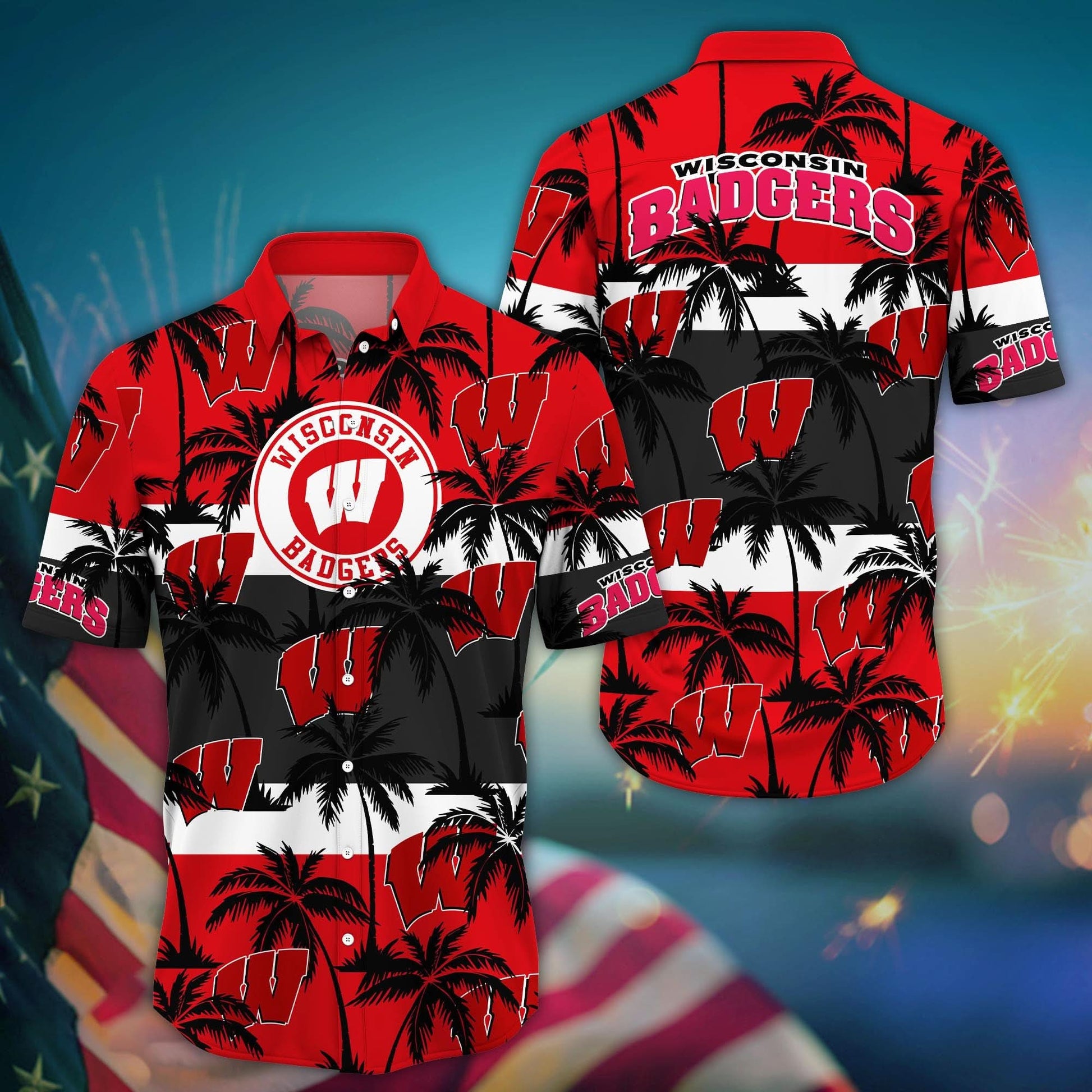 Wisconsin Badgers - Aloha Shirt Trending Summer - Gift For Fan