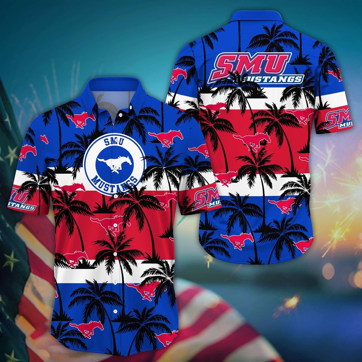 SMU Mustangs - Aloha Shirt Trending Summer - Gift For Fan 