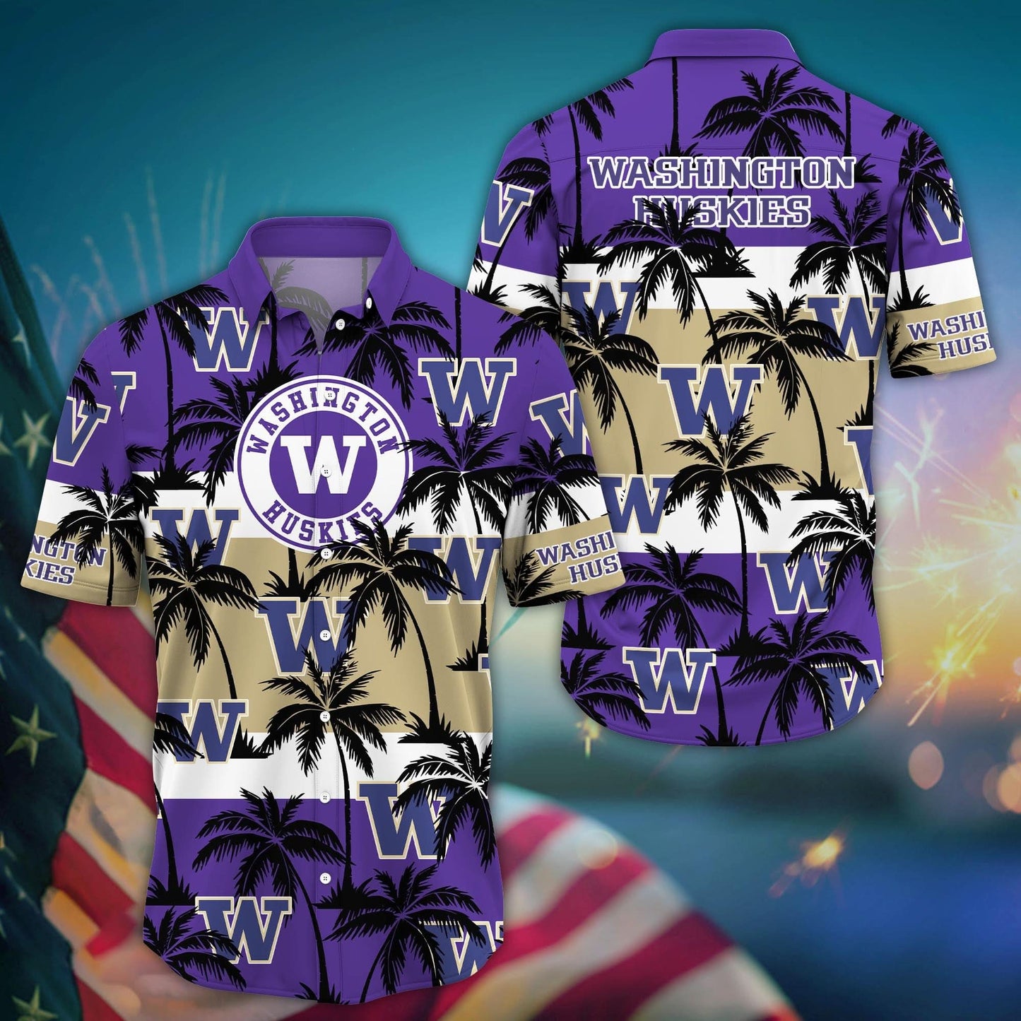 Washington Huskies - Aloha Shirt Trending Summer - Gift For Fan