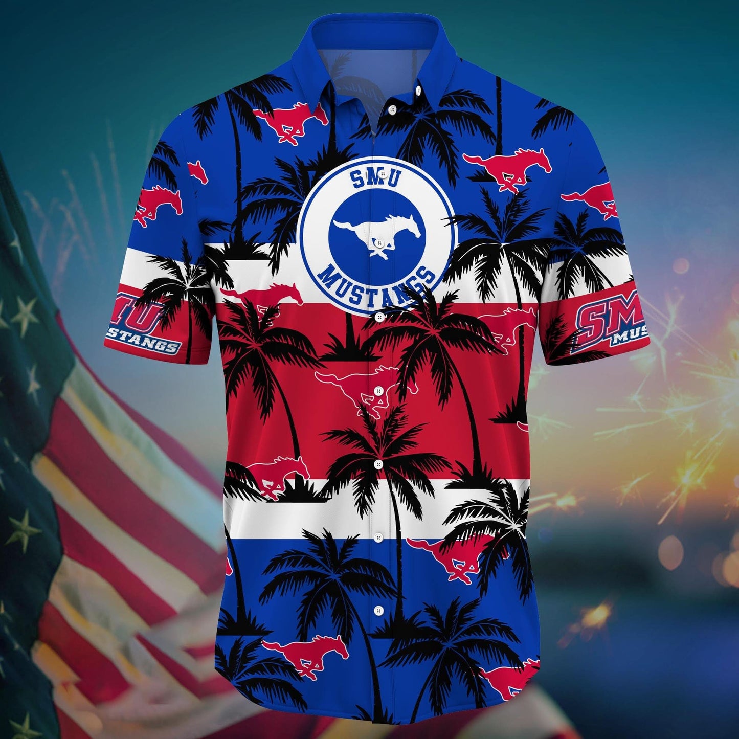 SMU Mustangs - Aloha Shirt Trending Summer - Gift For Fan 