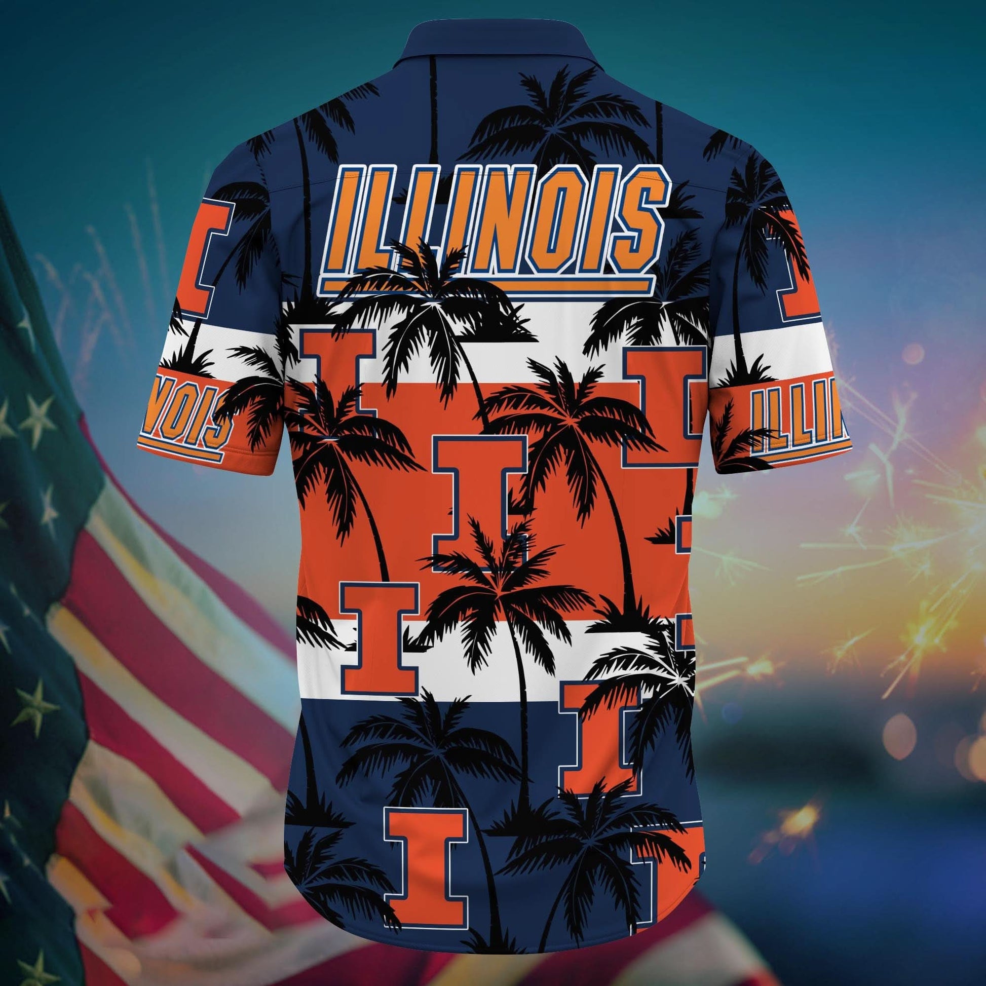 Illinois Fighting Illini - Aloha Shirt Trending Summer - Gift For Fan 