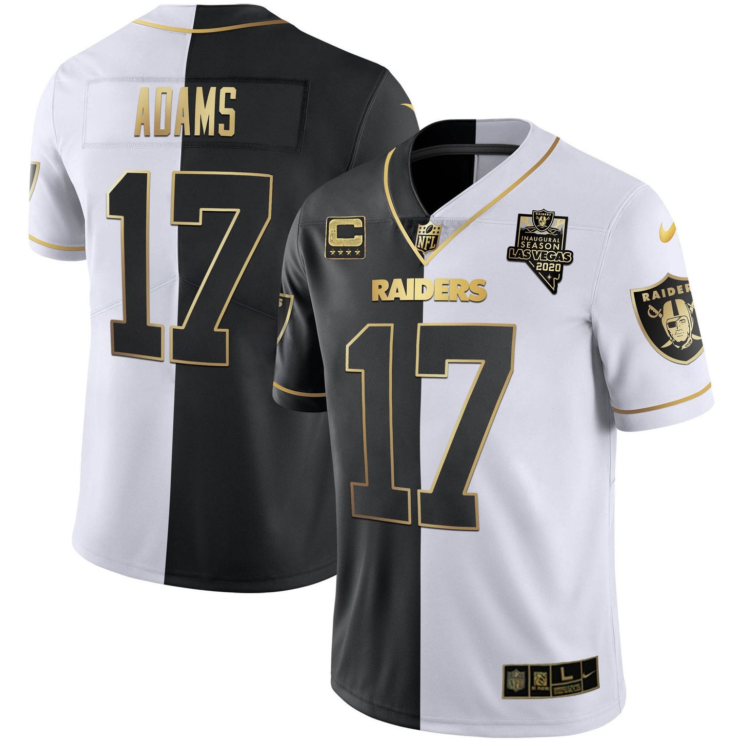 Raiders Inaugural Season Patch Gold & Split - All Stitched