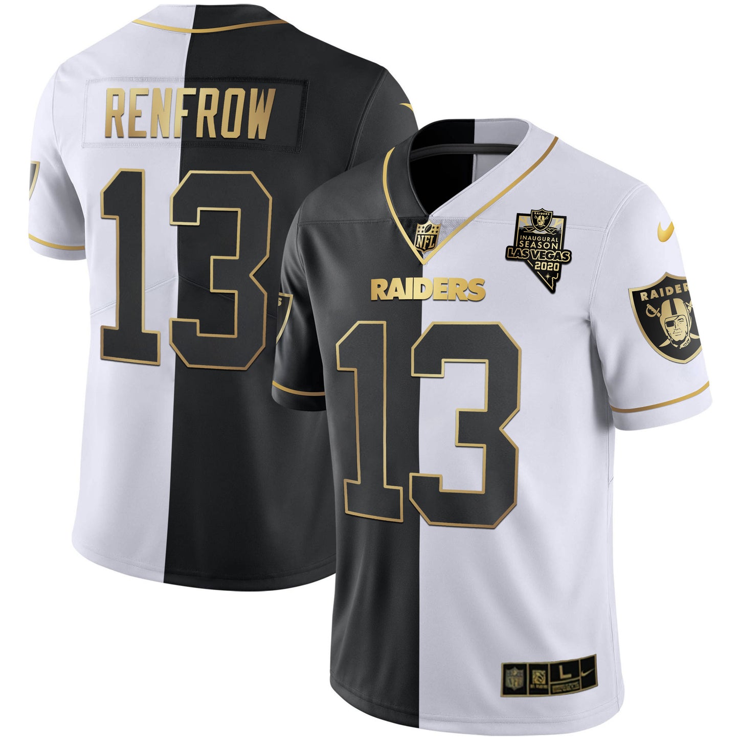 Raiders Inaugural Season Patch Gold & Split - All Stitched