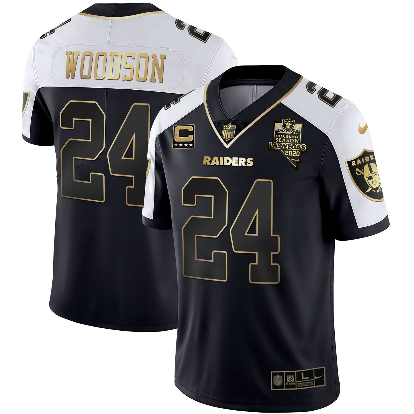 Raiders Inaugural Season Patch Gold & Split - All Stitched