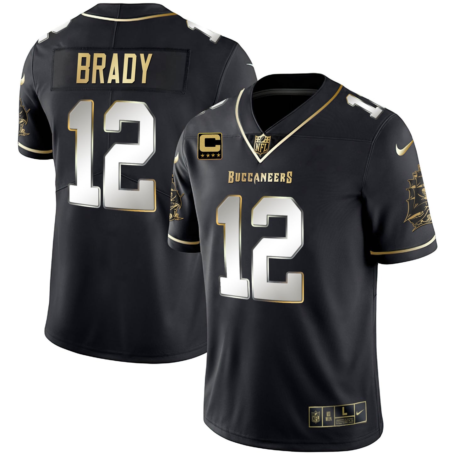 Buccaneers Gold Vapor Jersey - All Stitched