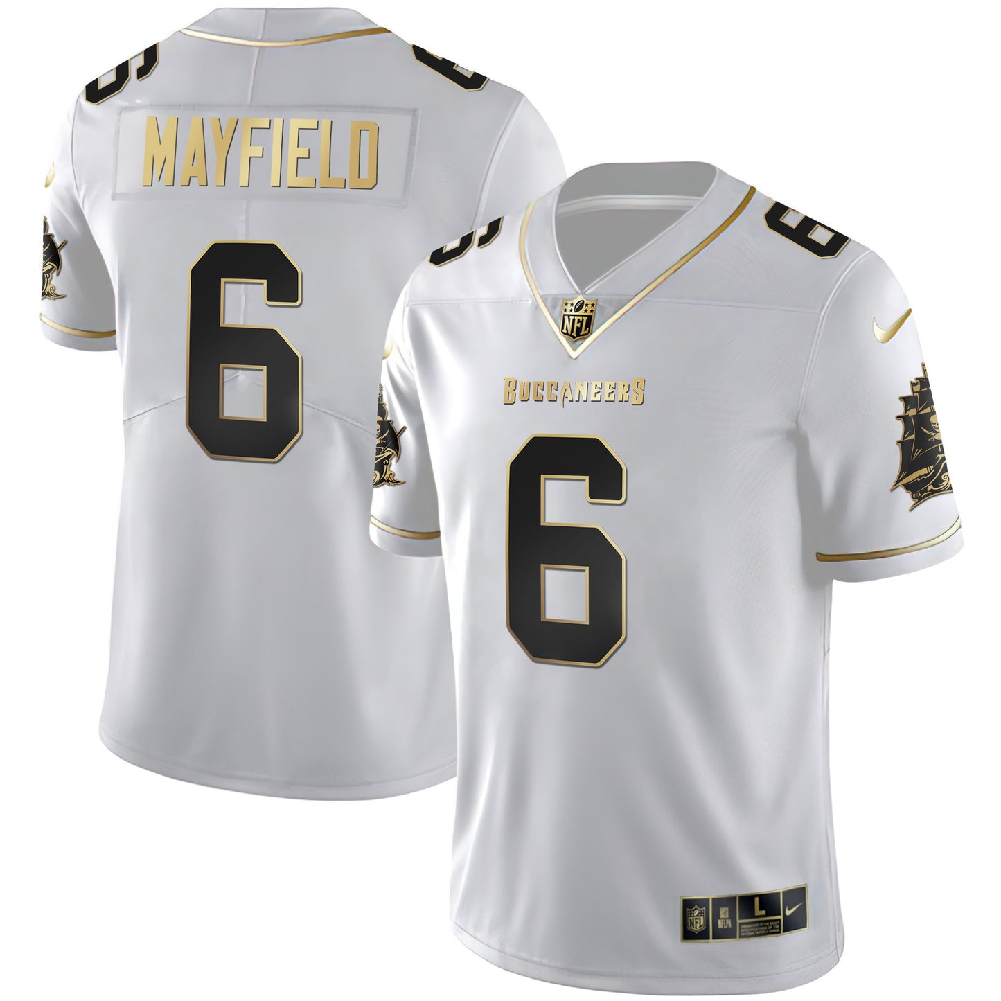 Buccaneers Gold Vapor Jersey - All Stitched