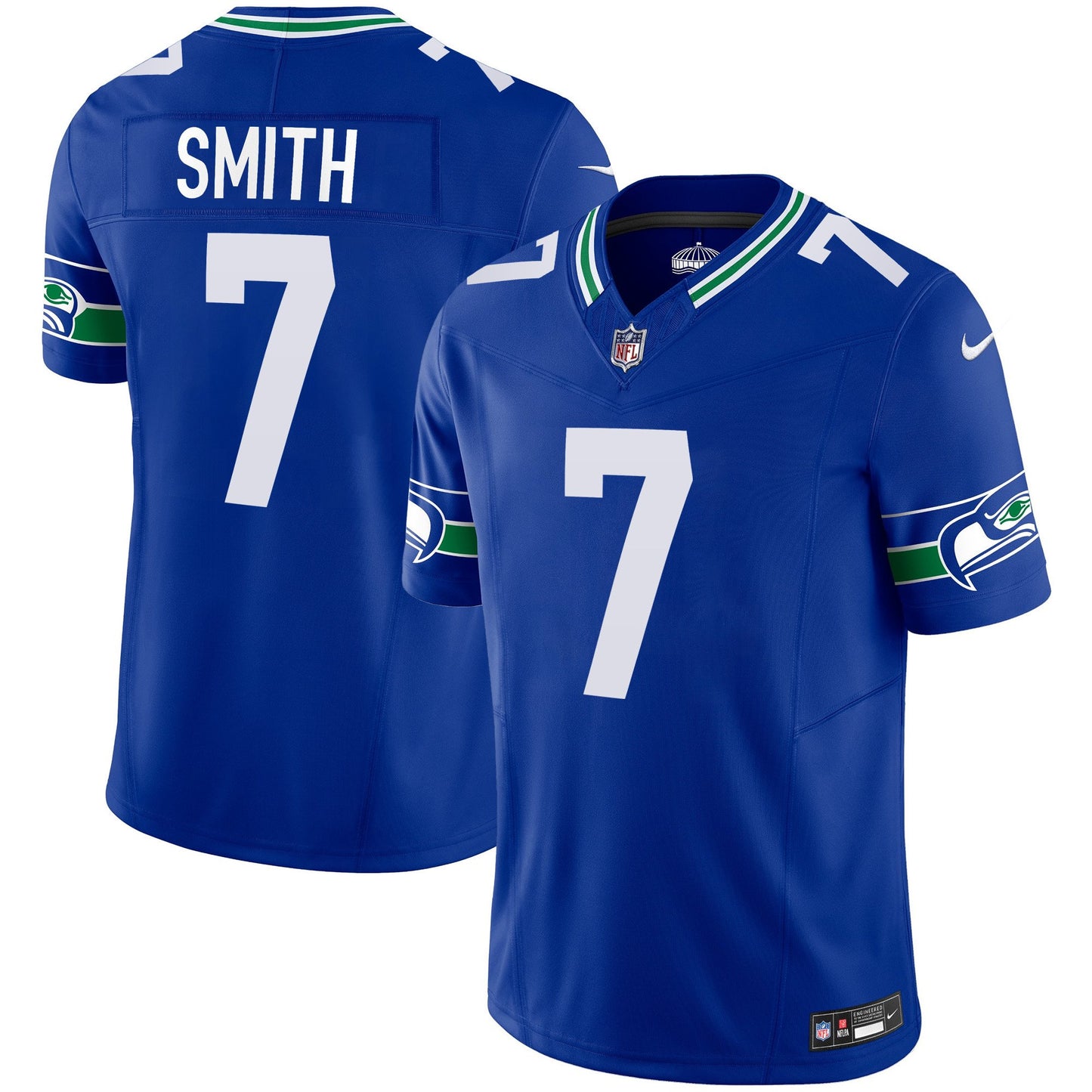 Seahawks Throwback & Gold Vapor Limited Jersey - All Stitched