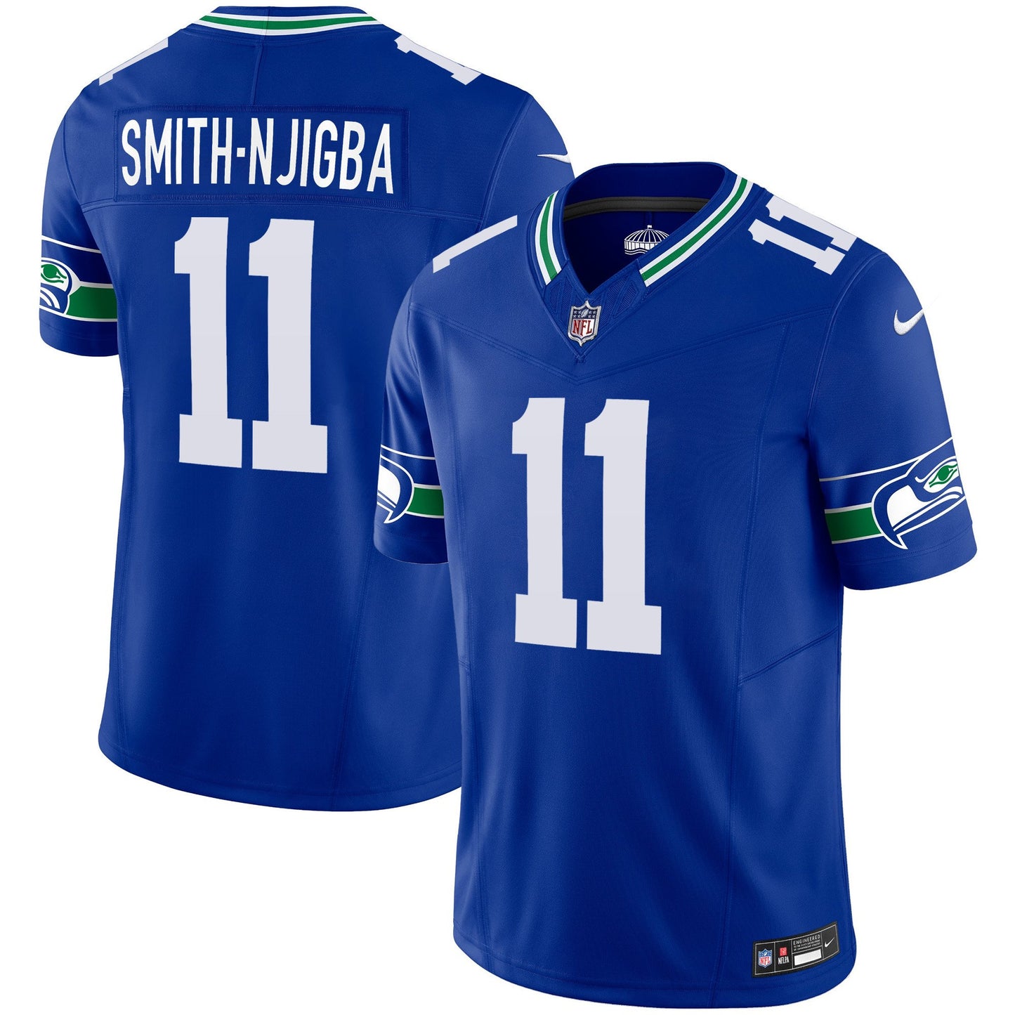 Seahawks Throwback & Gold Vapor Limited Jersey - All Stitched