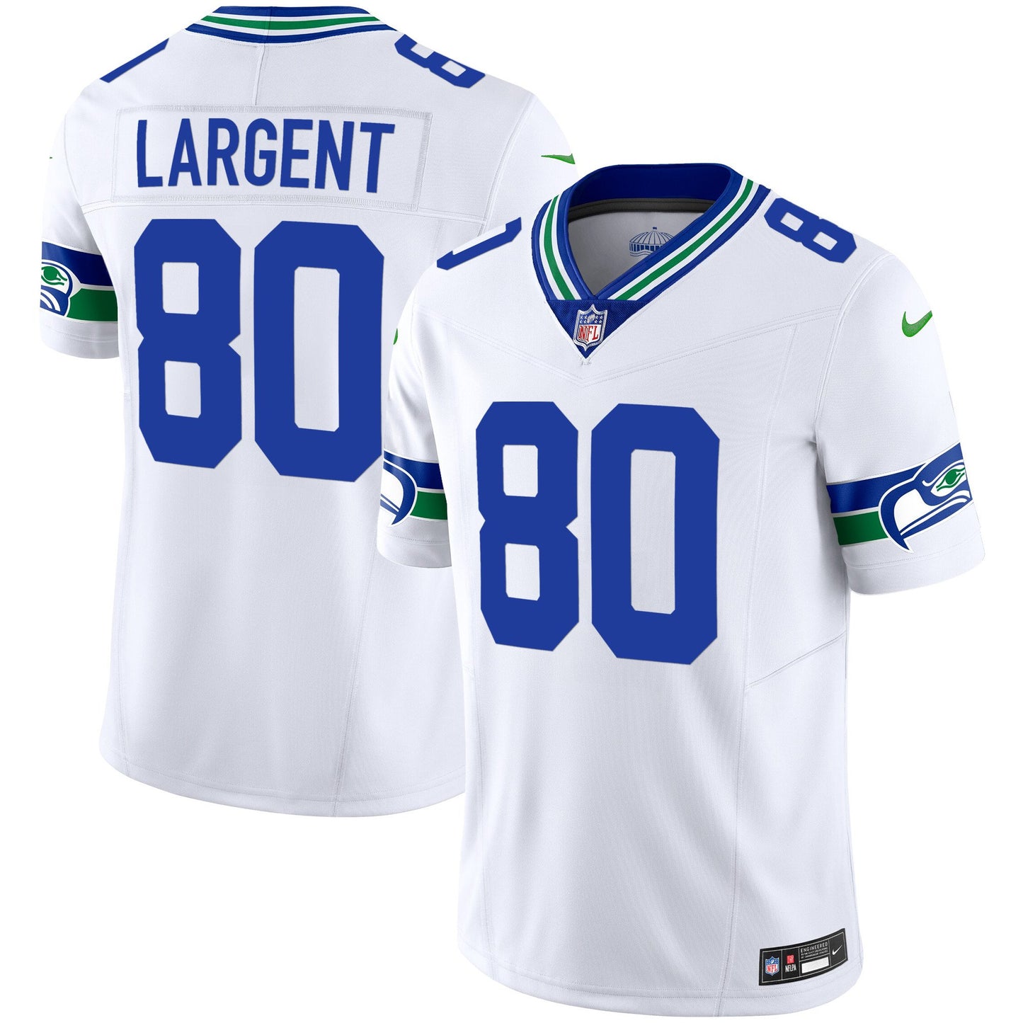 Seahawks Throwback & Gold Vapor Limited Jersey - All Stitched