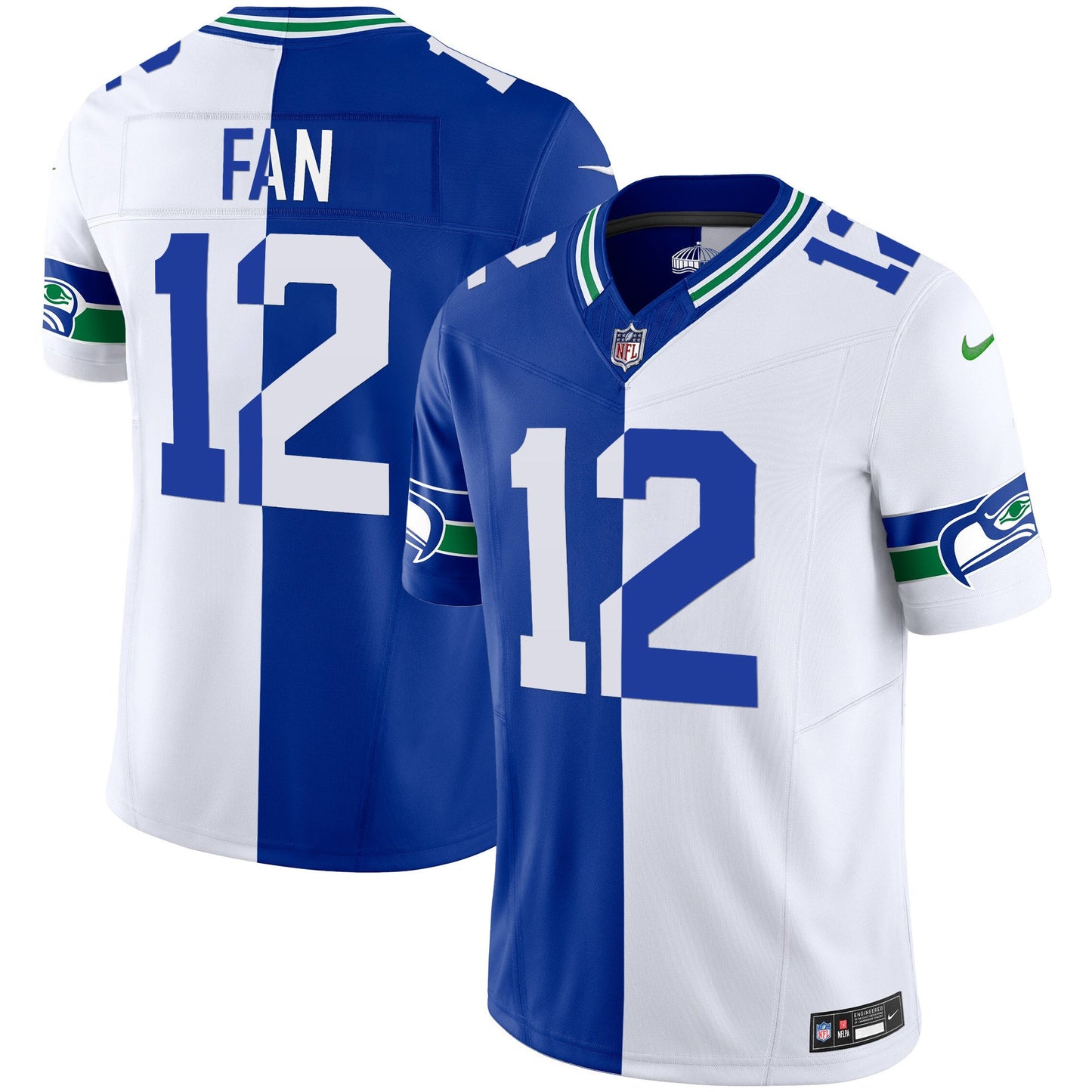 Seahawks Throwback & Gold Vapor Limited Jersey - All Stitched