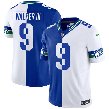 Seahawks Throwback & Gold Vapor Limited Jersey - All Stitched