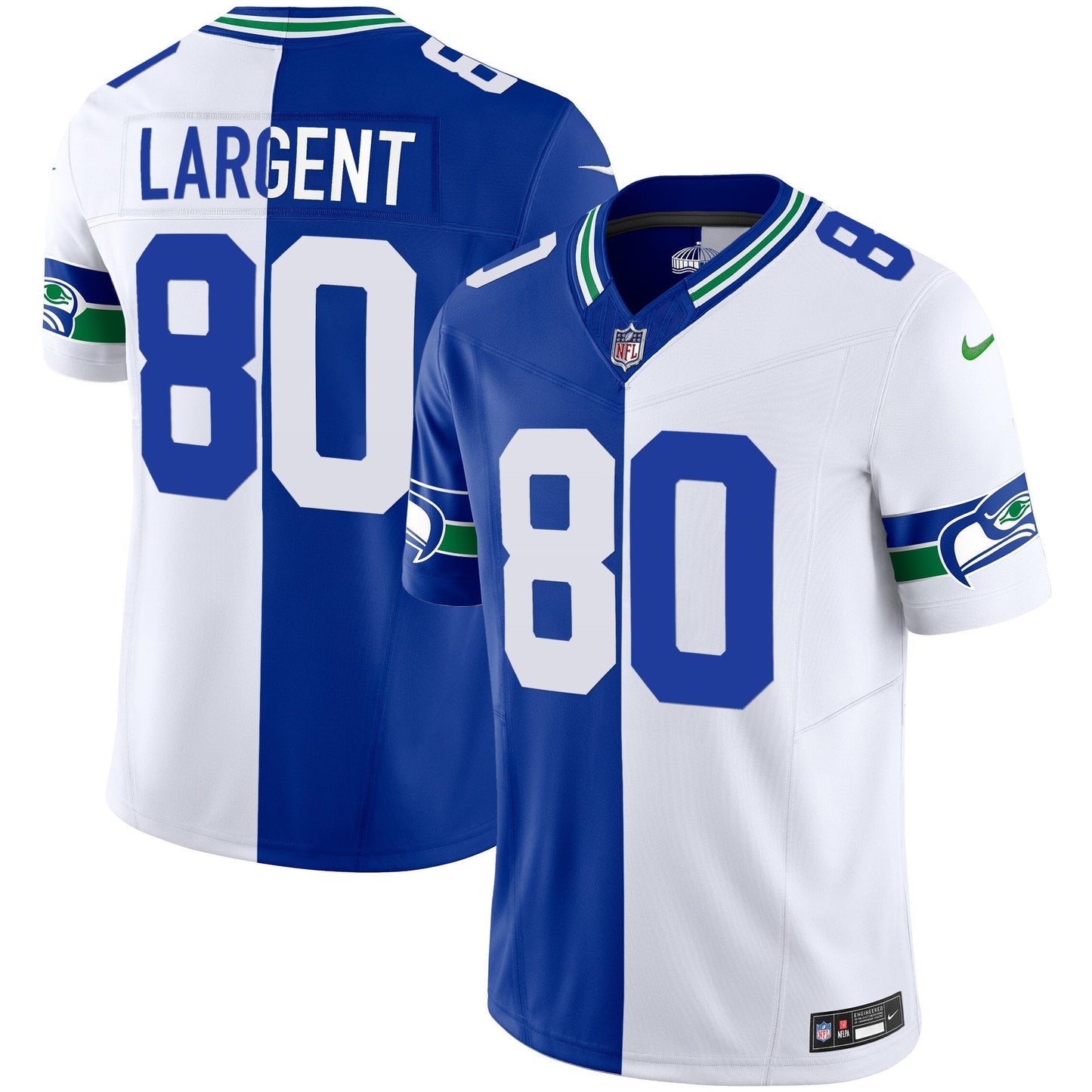 Seahawks Throwback & Gold Vapor Limited Jersey - All Stitched