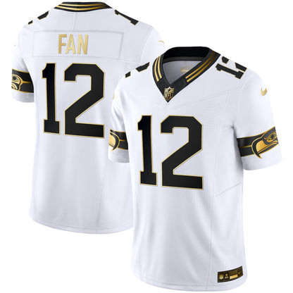 Seahawks Throwback & Gold Vapor Limited Jersey - All Stitched