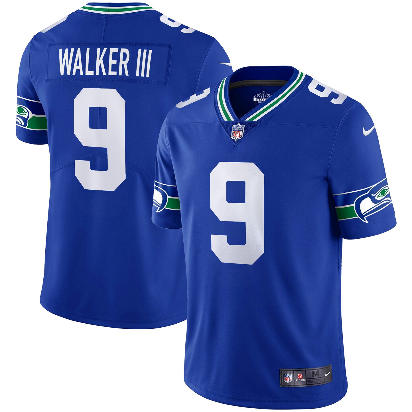 Seahawks Throwback & Gold Jersey - All Stitched