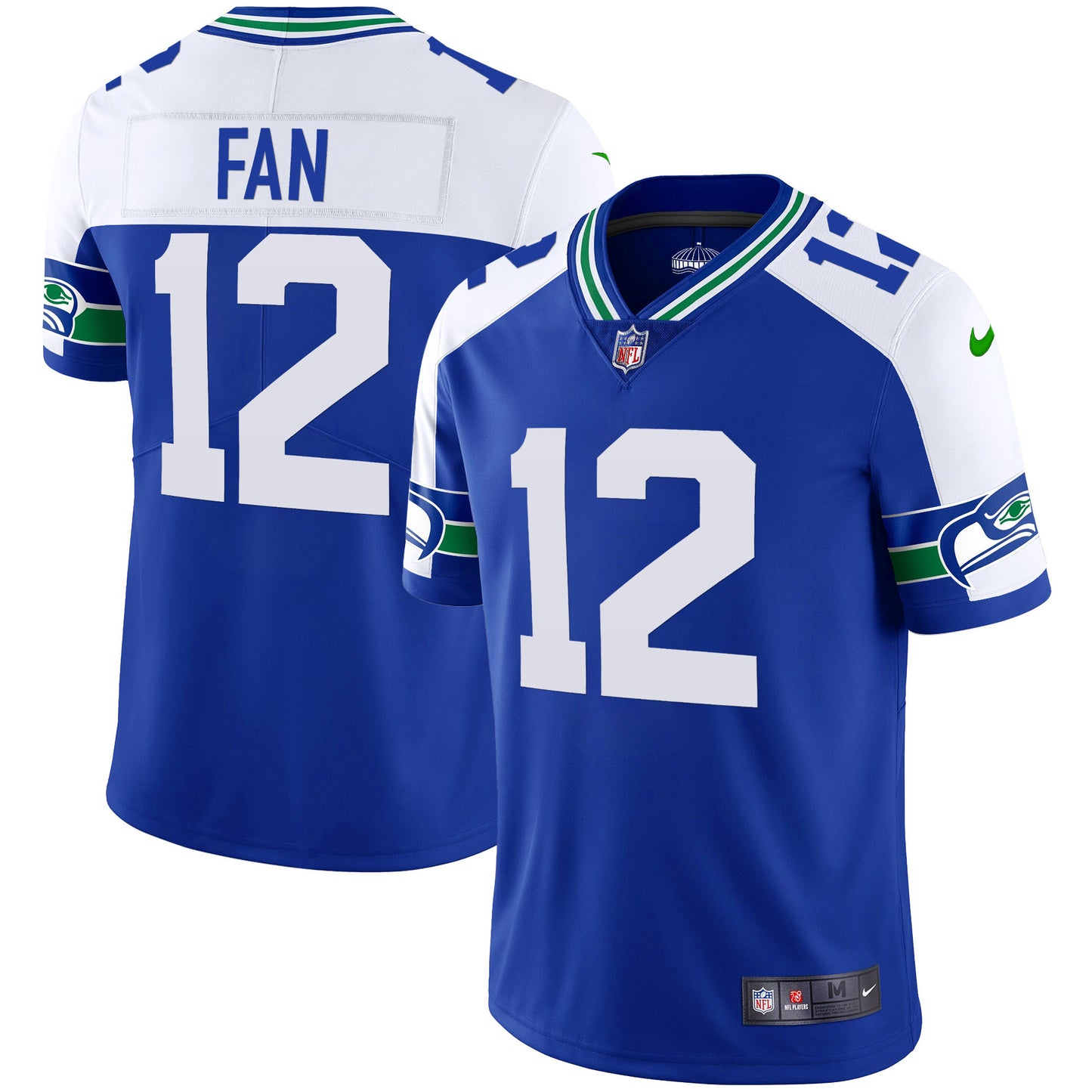 Seahawks Throwback & Gold Jersey - All Stitched