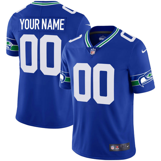 Seahawks Throwback & Gold Custom Jersey - All Stitched