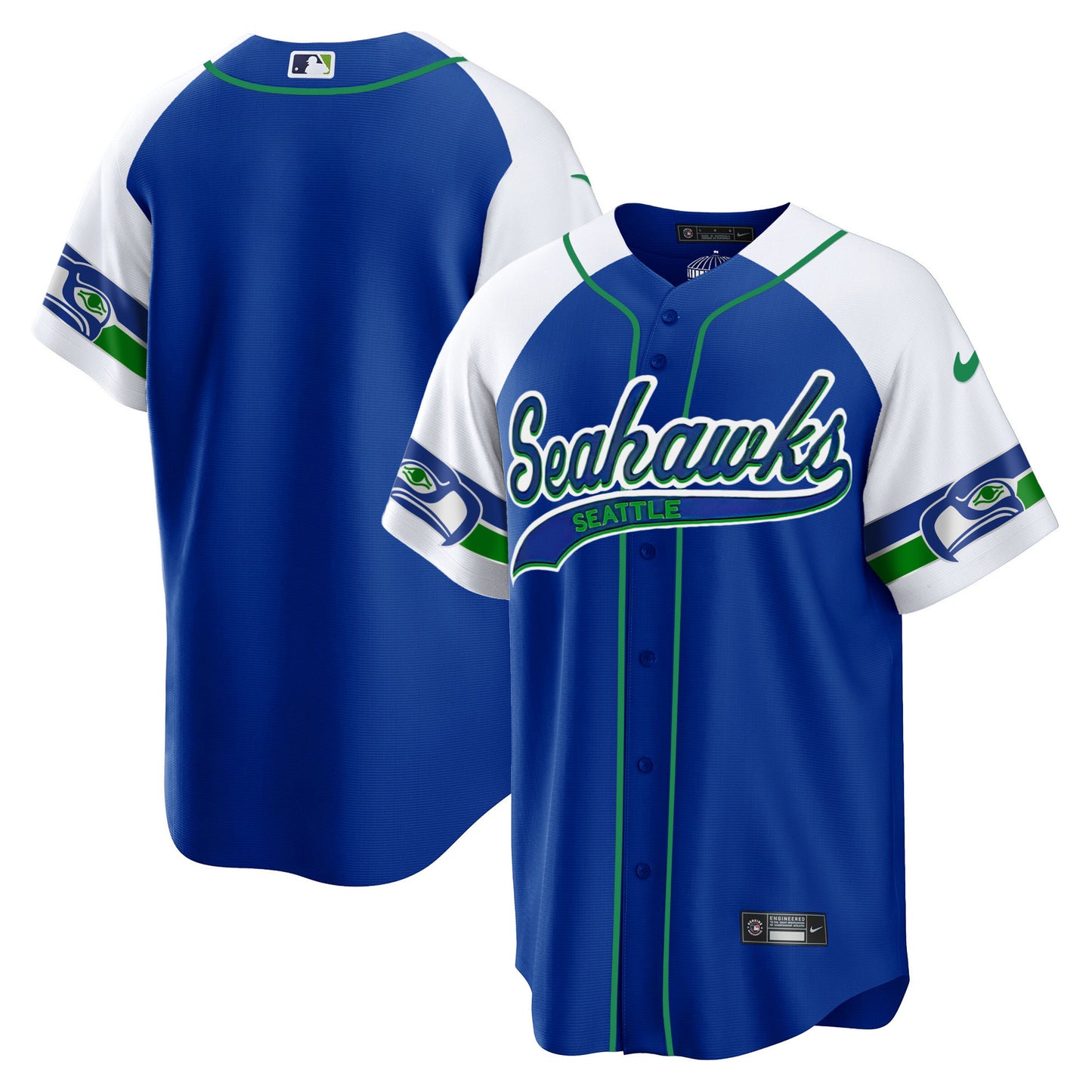 Seahawks Throwback & Gold Cool Base Jersey - All Stitched