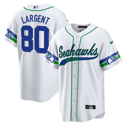 Seahawks Throwback & Gold Cool Base Jersey - All Stitched