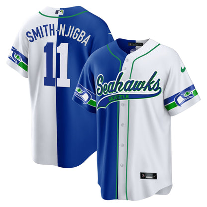 Seahawks Throwback & Gold Cool Base Jersey - All Stitched