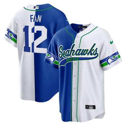 Seahawks Throwback & Gold Cool Base Jersey - All Stitched