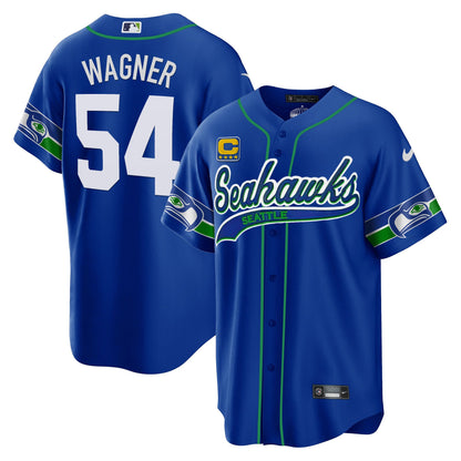 Seahawks Throwback & Gold Cool Base Jersey V2 - All Stitched