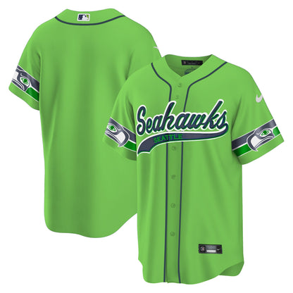 Seahawks Throwback & Gold Cool Base Jersey V2 - All Stitched