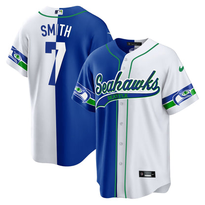 Seahawks Throwback & Gold Cool Base Jersey V2 - All Stitched