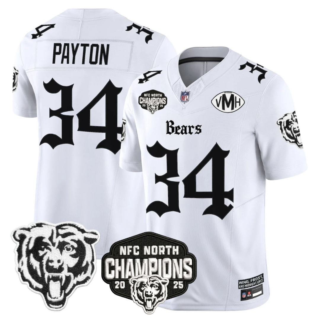 CHI 'Gothic Midway Legacy' NFC North Champions Patch Vapor Limited Jersey - All Stitched