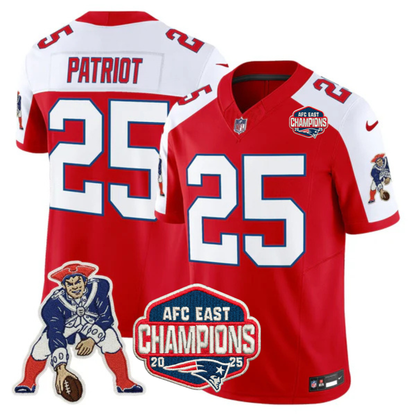 NE AFC East Champions Throwback Vapor Limited Jersey V2 - All Stitched
