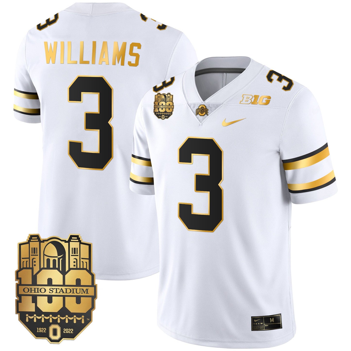 Ohio State Buckeyes Gold Jersey - All Stitched