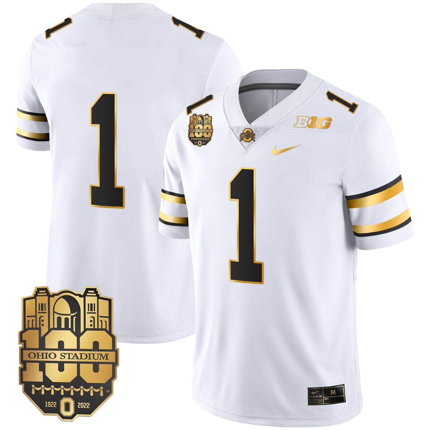 Ohio State Buckeyes Gold Jersey - All Stitched