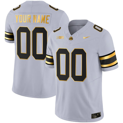 Ohio State Buckeyes Gold Custom Jersey - All Stitched