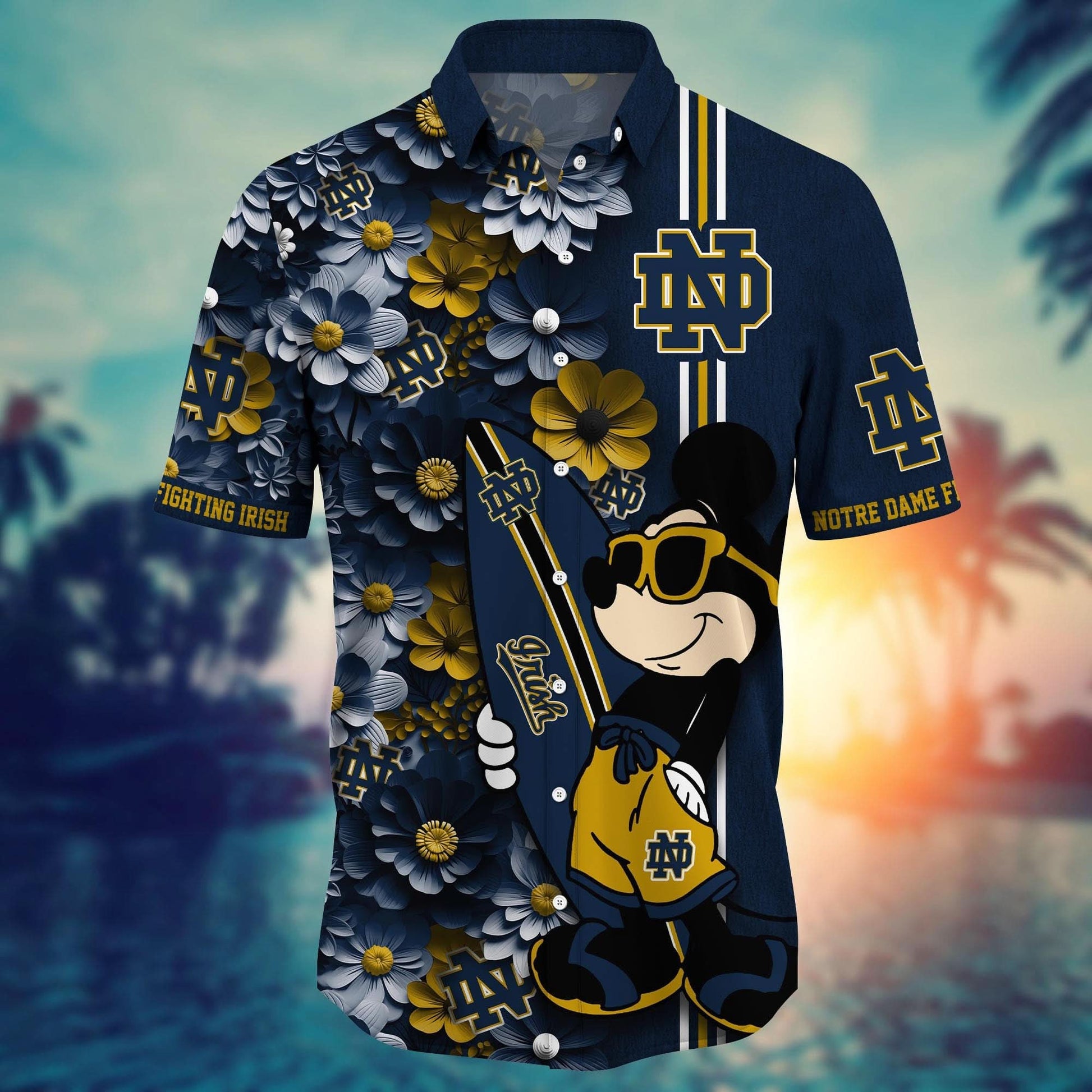 Notre Dame Fighting Irish - Hawaiian Shirt Trending Summer - Gift For Fan 