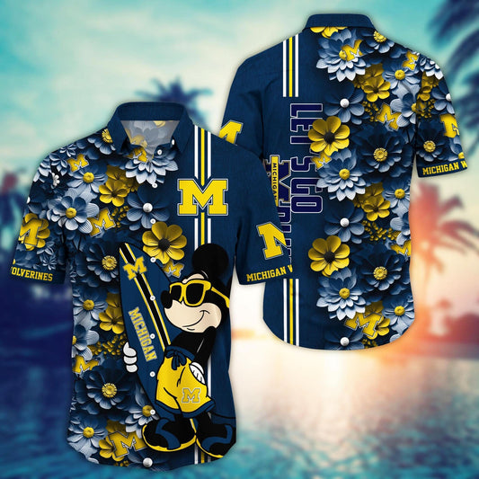 Michigan Wolverines - Hawaiian Shirt Trending Summer - Gift For Fan 