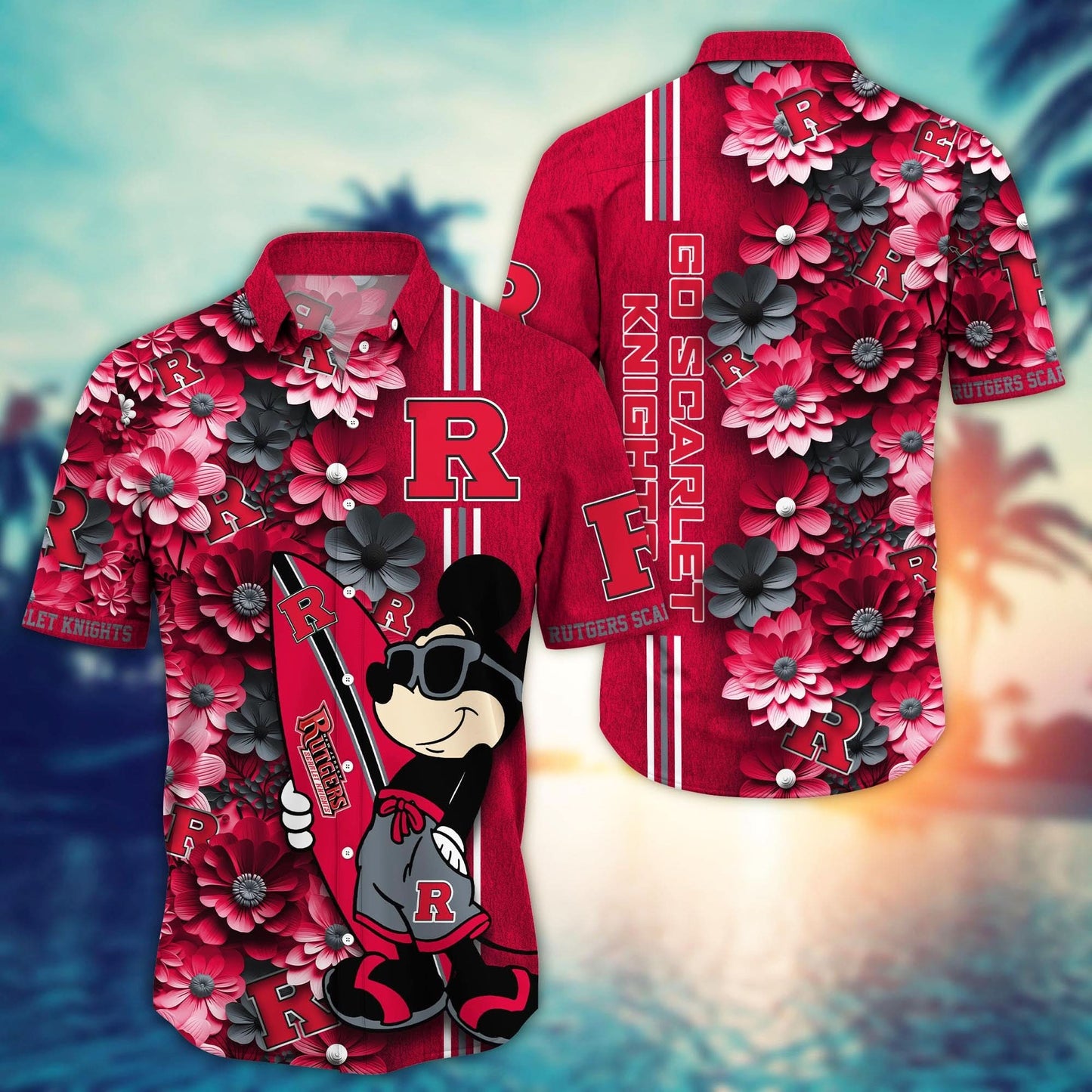 Rutgers Scarlet Knights - Hawaiian Shirt Trending Summer - Gift For Fan 