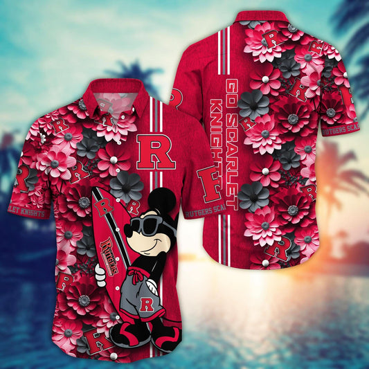 Rutgers Scarlet Knights - Hawaiian Shirt Trending Summer - Gift For Fan 