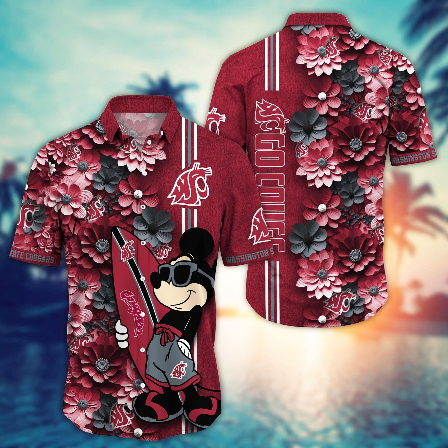 Washington State Cougars - Hawaiian Shirt Trending Summer - Gift For Fan