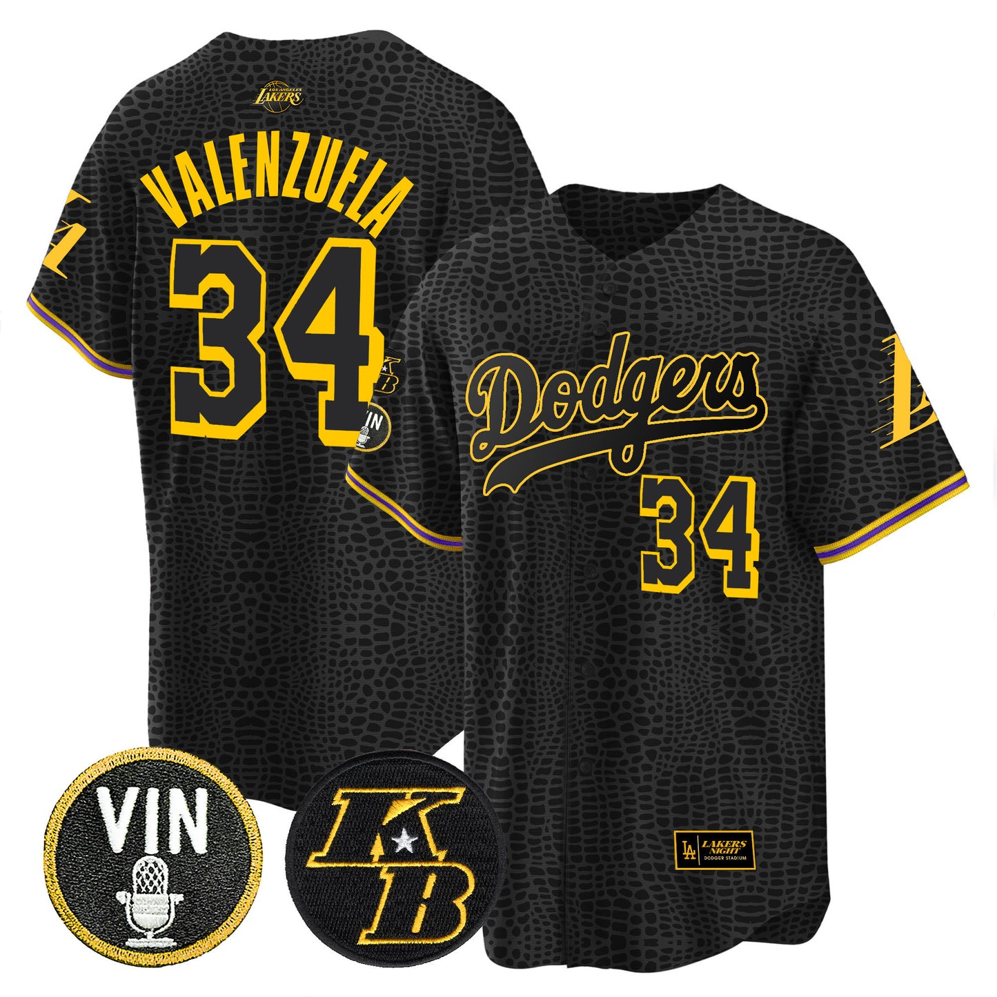 Dodgers Bryant & Vin Patch Cool Base Mamba Jersey - All Stitched