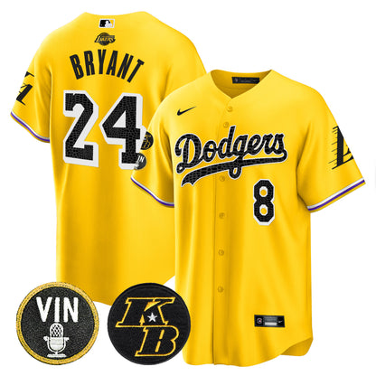 Dodgers Bryant & Vin Patch Cool Base Mamba Jersey - All Stitched