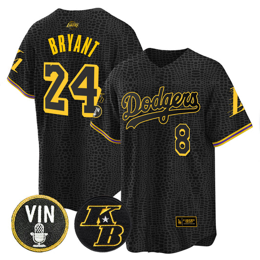 Dodgers Bryant & Vin Patch Cool Base Mamba Jersey - All Stitched