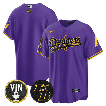 Dodgers Bryant & Vin Patch Cool Base Mamba Jersey - All Stitched