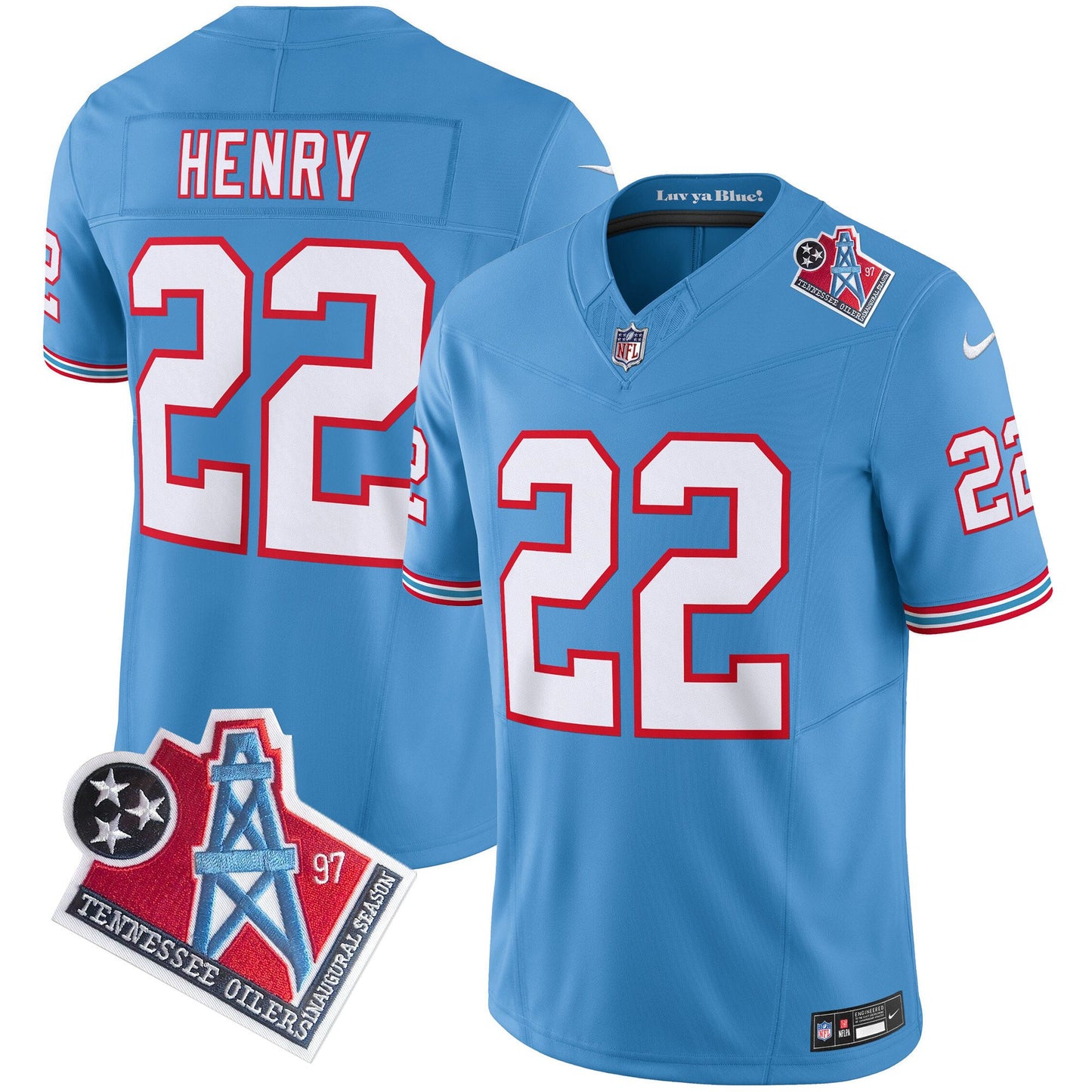 Titans 1997 Throwback Limited Vapor Jersey V2 - All Stitched