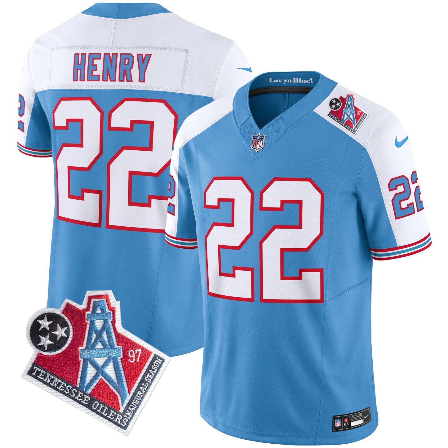 Titans 1997 Throwback Limited Vapor Jersey V2 - All Stitched