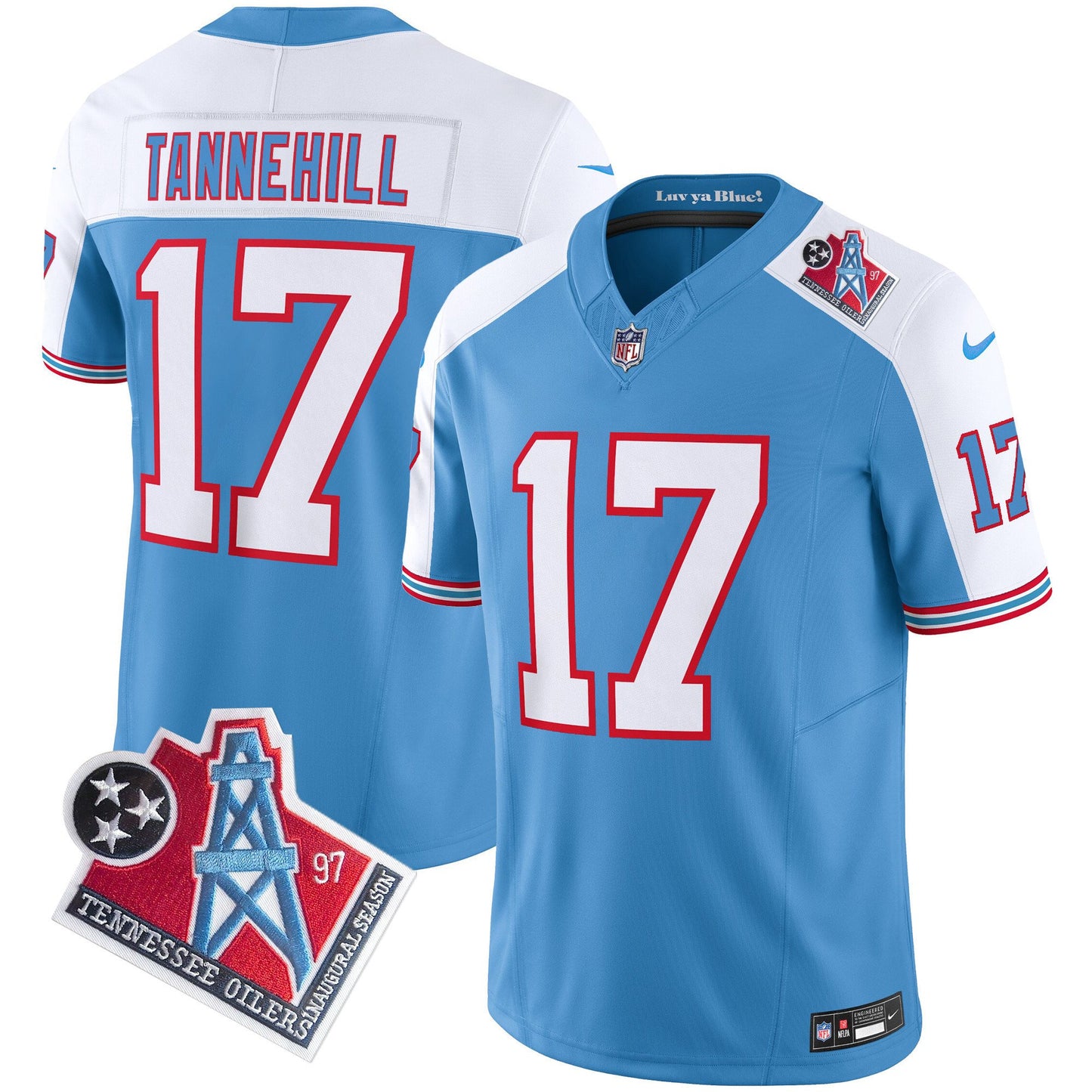 Titans 1997 Throwback Limited Vapor Jersey V2 - All Stitched