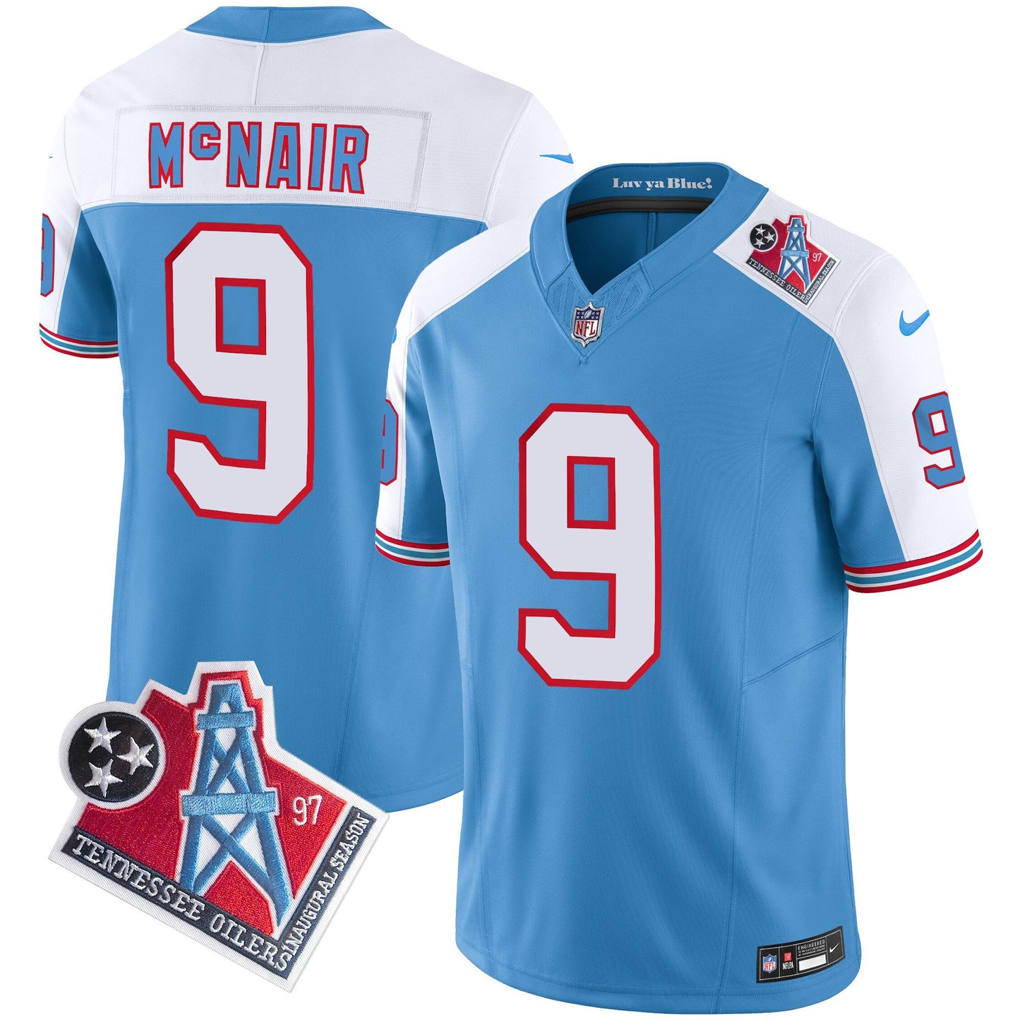 Titans 1997 Throwback Limited Vapor Jersey V2 - All Stitched