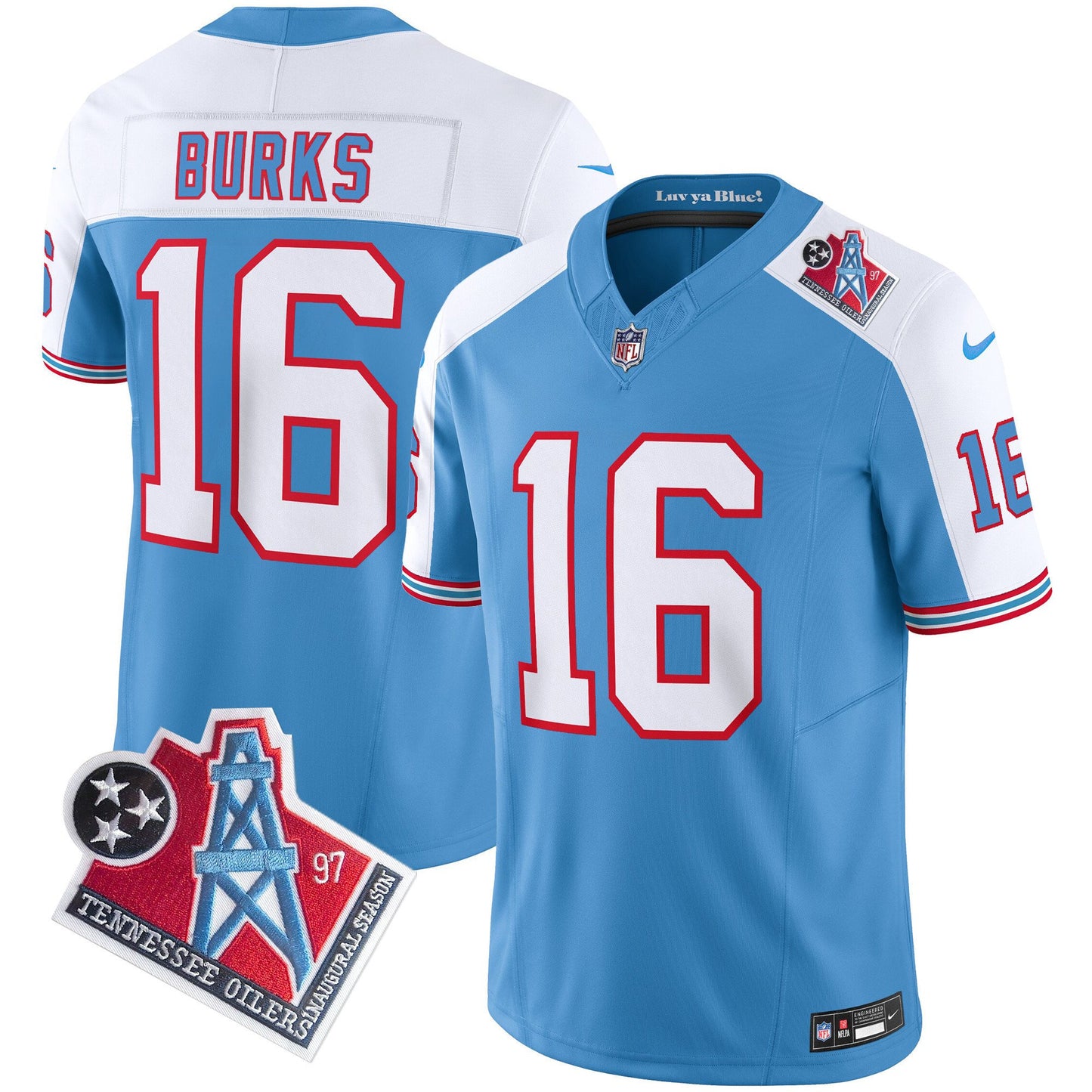 Titans 1997 Throwback Limited Vapor Jersey V2 - All Stitched